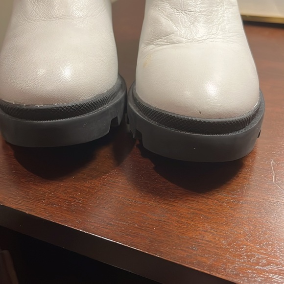 Enjoiya Dana White Leather Heeled Ankle Boots size 6.5 US 37 EUC - Picture 9 of 14